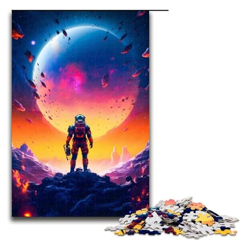 Puzzle für Erwachsene 1000 Teile Weltraumabenteuer buntes Puzzle für Lernspiele Herausforderungsspielzeug einzigartige Heimdekoration und Geschenke 75 x 50 cm von QSYFNBZL