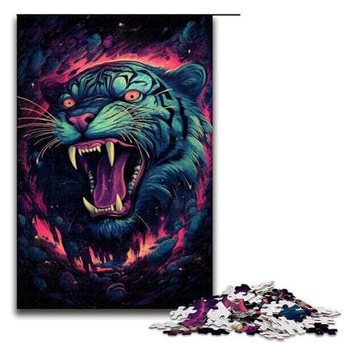 Puzzle für Erwachsene 1000 Teile Wilder Tiger Puzzle für Erwachsene Holzspiele für die ganze Familie Weihnachts und Geburtstagsgeschenke 75 x 50 cm Puzzle für Erwachsene 1000 Teile Wilder Tiger Puzzle für Erwachsene Holzspiele für die ganze Familie Weihnachts und Geburtstagsgeschenke 75 x 50 cm von QSYFNBZL