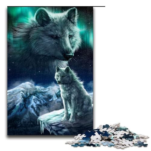 Puzzle für Erwachsene 1000 Teile Wolf Puzzle Lernspiele für Zuhause DIY Spielzeug tolles Geschenk für Spiele 75 x 50 cm von QSYFNBZL