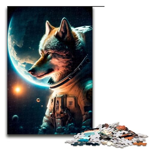 Puzzle für Erwachsene 1000 Teile Wolf Puzzle Lernspiele für Zuhause DIY Spielzeug tolles Geschenk für Spiele 75 x 50 cm von QSYFNBZL