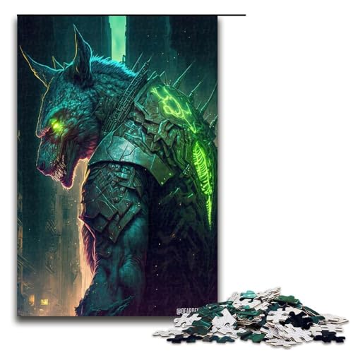 Puzzle für Erwachsene 1000 Teile Wolfskrieger Spielzeug intellektuelles Spiel ganze Familie 75 x 50 cm von QSYFNBZL