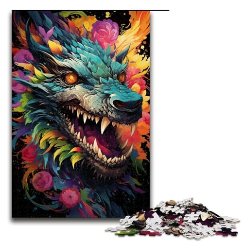 Puzzle für Erwachsene 1000 Teile Zeichnung Tier Drache Holzpuzzle Lernspielzeug Familienspiele 75 x 50 cm Puzzle für Erwachsene 1000 Teile Zeichnung Tier Drache Holzpuzzle Lernspielzeug Familienspiele 75 x 50 cm von QSYFNBZL