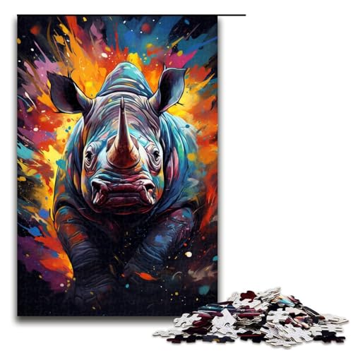 Puzzle für Erwachsene 1000 Teile Zeichnung Tier Nashorn Puzzle Lernspiele für Zuhause DIY Spielzeug tolles Geschenk für Spiele 75 x 50 cm Puzzle für Erwachsene 1000 Teile Zeichnung Tier Nashorn Puzzle Lernspiele für Zuhause DIY Spielzeug tolles Geschenk für Spiele 75 x 50 cm von QSYFNBZL