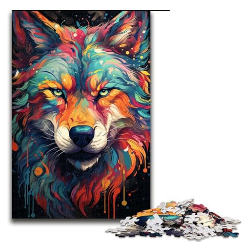 Puzzle für Erwachsene 1000 Teile Zeichnung Tier Wolf Holzpuzzle Lernspielzeug Familienspiele 75 x 50 cm Puzzle für Erwachsene 1000 Teile Zeichnung Tier Wolf Holzpuzzle Lernspielzeug Familienspiele 75 x 50 cm von QSYFNBZL