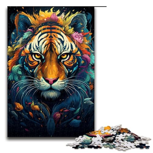 Puzzle für Erwachsene 1000 Teile Zeichnung wütender Tiger Puzzle für Lernspiele Herausforderungsspielzeug einzigartige Heimdekoration und Geschenke 75 x 50 cm Puzzle für Erwachsene 1000 Teile Zeichnung wütender Tiger Puzzle für Lernspiele Herausforderungsspielzeug einzigartige Heimdekoration und Geschenke 75 x 50 cm von QSYFNBZL