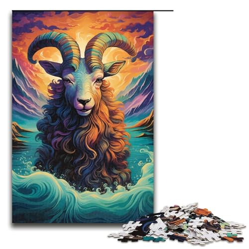 Puzzle für Erwachsene 1000 Teile Ziege im Meereswellenspielzeug intellektuelles Spiel ganze Familie 75 x 50 cm Puzzle für Erwachsene 1000 Teile Ziege im Meereswellenspielzeug intellektuelles Spiel ganze Familie 75 x 50 cm von QSYFNBZL
