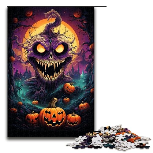 Puzzle für Erwachsene 1000 Teile böses Kürbisgemälde Holzpuzzle Lernspielzeug Familienspiele 75 x 50 cm Puzzle für Erwachsene 1000 Teile böses Kürbisgemälde Holzpuzzle Lernspielzeug Familienspiele 75 x 50 cm von QSYFNBZL