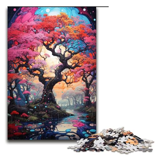 Puzzle für Erwachsene 1000 Teile bunter Kirschblütenbaum Geburtstagsgeschenk für Teenager ab 14 Jahren 75 x 50 cm Puzzle für Erwachsene 1000 Teile bunter Kirschblütenbaum Geburtstagsgeschenk für Teenager ab 14 Jahren 75 x 50 cm von QSYFNBZL