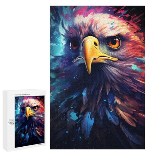 Puzzle für Erwachsene 1000 Teile bunter Psychedelischer Adler Holzpuzzle Lernspielzeug Familienspiele 75 x 50 cm Puzzle für Erwachsene 1000 Teile bunter Psychedelischer Adler Holzpuzzle Lernspielzeug Familienspiele 75 x 50 cm von QSYFNBZL
