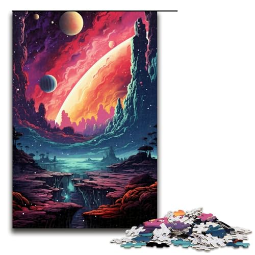 Puzzle für Erwachsene 1000 Teile bunter Psychedelischer Himmel Holzpuzzle Lernspielzeug Familienspiele 75 x 50 cm Puzzle für Erwachsene 1000 Teile bunter Psychedelischer Himmel Holzpuzzle Lernspielzeug Familienspiele 75 x 50 cm von QSYFNBZL
