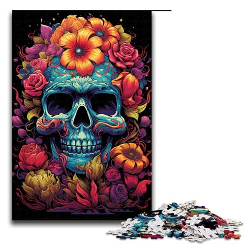 Puzzle für Erwachsene 1000 Teile bunter Psychedelischer Totenkopf Holzpuzzle Lernspielzeug Familienspiele 75 x 50 cm Puzzle für Erwachsene 1000 Teile bunter Psychedelischer Totenkopf Holzpuzzle Lernspielzeug Familienspiele 75 x 50 cm von QSYFNBZL