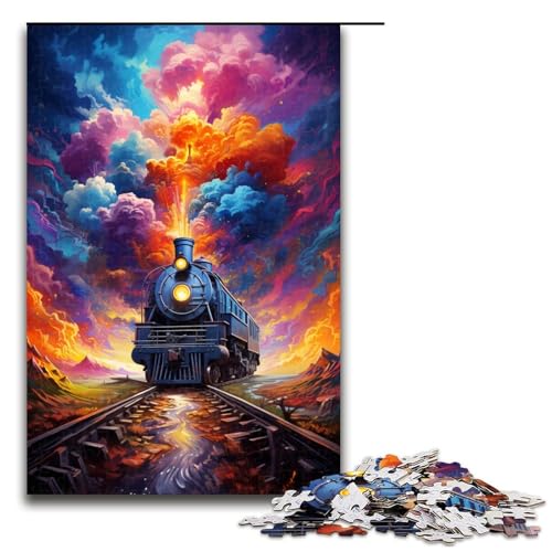Puzzle für Erwachsene 1000 Teile bunter Psychedelischer Zug Holzpuzzle Lernspielzeug Familienspiele 75 x 50 cm Puzzle für Erwachsene 1000 Teile bunter Psychedelischer Zug Holzpuzzle Lernspielzeug Familienspiele 75 x 50 cm von QSYFNBZL
