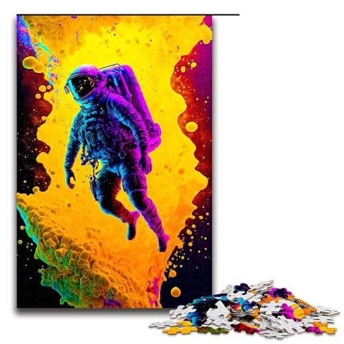 Puzzle für Erwachsene 1000 Teile buntes Astronauten Puzzle für Erwachsene Holz Familienspiele Weihnachts und Geburtstagsgeschenke 75 x 50 cm Puzzle für Erwachsene 1000 Teile buntes Astronauten Puzzle für Erwachsene Holz Familienspiele Weihnachts und Geburtstagsgeschenke 75 x 50 cm von QSYFNBZL