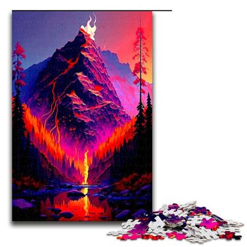 Puzzle für Erwachsene 1000 Teile buntes Bergpuzzle für Lernspiele Herausforderungsspielzeug einzigartige Heimdekoration und Geschenke 75 x 50 cm von QSYFNBZL