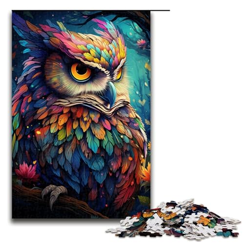 Puzzle für Erwachsene 1000 Teile buntes Eulen Puzzle für Lernspiele Herausforderungsspielzeug einzigartige Heimdekoration und Geschenke 75 x 50 cm Puzzle für Erwachsene 1000 Teile buntes Eulen Puzzle für Lernspiele Herausforderungsspielzeug einzigartige Heimdekoration und Geschenke 75 x 50 cm von QSYFNBZL