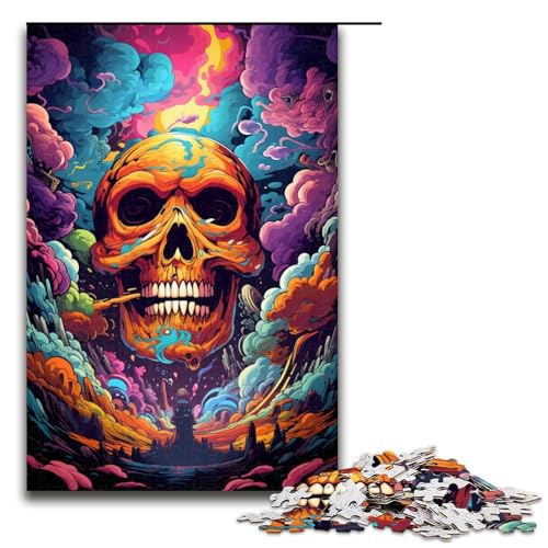 Puzzle für Erwachsene 1000 Teile buntes Fantasy Totenkopf Puzzle für Erwachsene Holzspiele für die ganze Familie Weihnachtsund Geburtstagsgeschenke 75 x 50 cm Puzzle für Erwachsene 1000 Teile buntes Fantasy Totenkopf Puzzle für Erwachsene Holzspiele für die ganze Familie Weihnachtsund Geburtstagsgeschenke 75 x 50 cm von QSYFNBZL