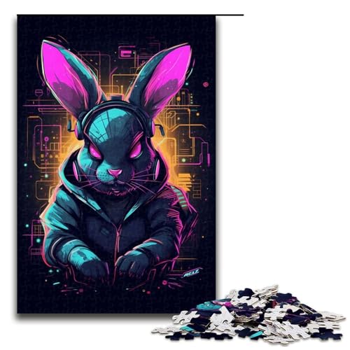 Puzzle für Erwachsene 1000 Teile buntes Kaninchen Musik Puzzle für Kinder Holzpuzzle dekomprimierendes intellektuelles Lernspielzeug 75 x 50 cm Puzzle für Erwachsene 1000 Teile buntes Kaninchen Musik Puzzle für Kinder Holzpuzzle dekomprimierendes intellektuelles Lernspielzeug 75 x 50 cm von QSYFNBZL