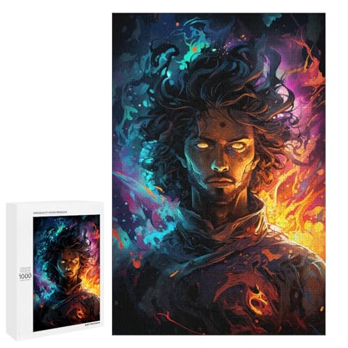 Puzzle für Erwachsene 1000 Teile buntes Psychedelia of Neon Heroes Puzzle für Erwachsene Holzspiele für die ganze Familie Weihnachts und Geburtstagsgeschenke 75 x 50 cm von QSYFNBZL