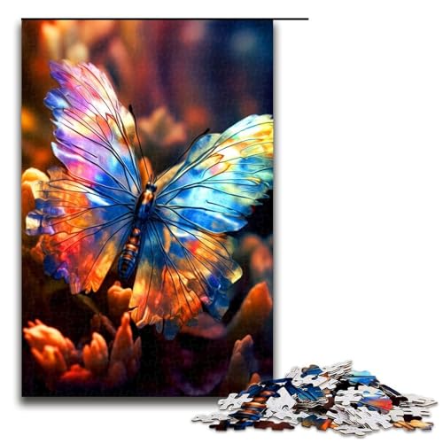 Puzzle für Erwachsene 1000 Teile buntes Schmetterlingspuzzle für Erwachsene Holzspiele für die ganze Familie Weihnachts und Geburtstagsgeschenke 75 x 50 cm Puzzle für Erwachsene 1000 Teile buntes Schmetterlingspuzzle für Erwachsene Holzspiele für die ganze Familie Weihnachts und Geburtstagsgeschenke 75 x 50 cm von QSYFNBZL