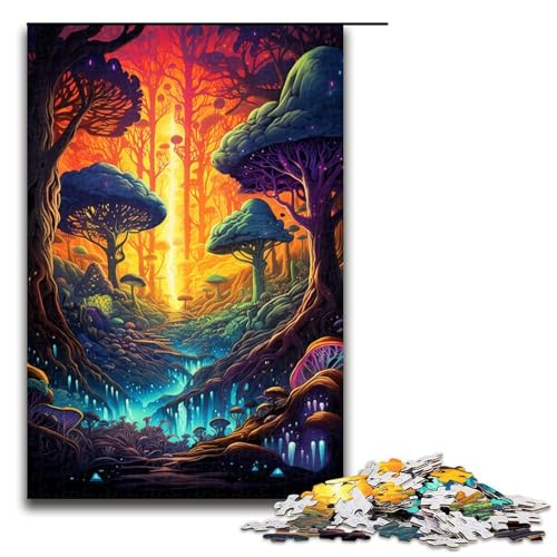 Puzzle für Erwachsene 1000 Teile buntes psychedelisches Dschungel Puzzle für Erwachsene Holzspiele für die ganze Familie Weihnachts und Geburtstagsgeschenke 75 x 50 cm Puzzle für Erwachsene 1000 Teile buntes psychedelisches Dschungel Puzzle für Erwachsene Holzspiele für die ganze Familie Weihnachts und Geburtstagsgeschenke 75 x 50 cm von QSYFNBZL