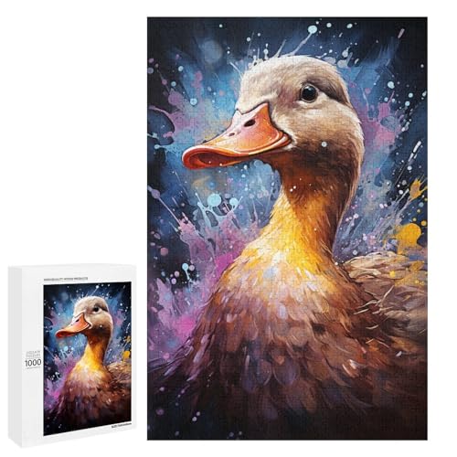 Puzzle für Erwachsene 1000 Teile buntes psychedelisches Ententier Holzpuzzle Lernspielzeug Familienspiele 75 x 50 cm Puzzle für Erwachsene 1000 Teile buntes psychedelisches Ententier Holzpuzzle Lernspielzeug Familienspiele 75 x 50 cm von QSYFNBZL