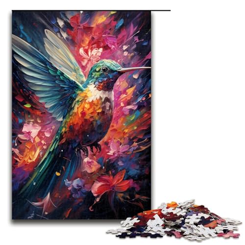 Puzzle für Erwachsene 1000 Teile buntes psychedelisches Kolibri Gemälde Holzpuzzle Lernspielzeug Familienspiele 75 x 50 cm Puzzle für Erwachsene 1000 Teile buntes psychedelisches Kolibri Gemälde Holzpuzzle Lernspielzeug Familienspiele 75 x 50 cm von QSYFNBZL