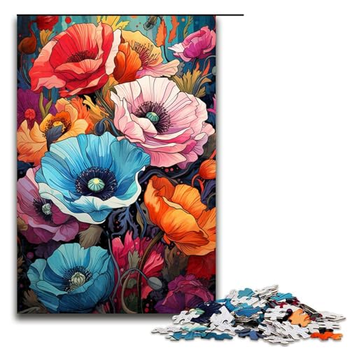 Puzzle für Erwachsene 1000 Teile buntes psychedelisches Mohnblumen Puzzle für Erwachsene Holzspiele für die ganze Familie Weihnachts und Geburtstagsgeschenke 75 x 50 cm Puzzle für Erwachsene 1000 Teile buntes psychedelisches Mohnblumen Puzzle für Erwachsene Holzspiele für die ganze Familie Weihnachts und Geburtstagsgeschenke 75 x 50 cm von QSYFNBZL