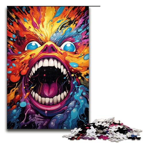 Puzzle für Erwachsene 1000 Teile buntes psychedelisches Monster Holzpuzzle Lernspielzeug Familienspiele 75 x 50 cm Puzzle für Erwachsene 1000 Teile buntes psychedelisches Monster Holzpuzzle Lernspielzeug Familienspiele 75 x 50 cm von QSYFNBZL