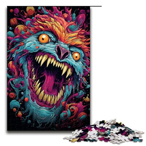 Puzzle für Erwachsene 1000 Teile buntes psychedelisches Monster Holzpuzzle Lernspielzeug Familienspiele 75 x 50 cm Puzzle für Erwachsene 1000 Teile buntes psychedelisches Monster Holzpuzzle Lernspielzeug Familienspiele 75 x 50 cm von QSYFNBZL