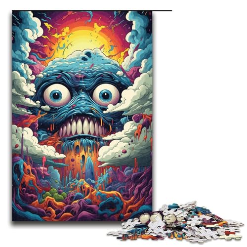 Puzzle für Erwachsene 1000 Teile buntes psychedelisches Monster Puzzle für Erwachsene Holzspiele für die ganze Familie Weihnachts und Geburtstagsgeschenke 75 x 50 cm Puzzle für Erwachsene 1000 Teile buntes psychedelisches Monster Puzzle für Erwachsene Holzspiele für die ganze Familie Weihnachts und Geburtstagsgeschenke 75 x 50 cm von QSYFNBZL