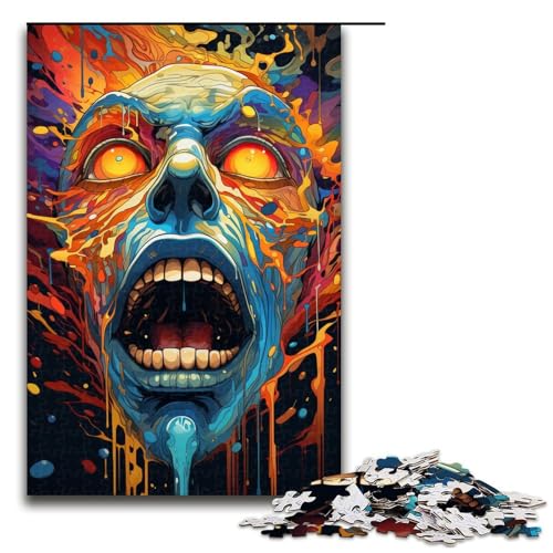 Puzzle für Erwachsene 1000 Teile buntes psychedelisches Monster Puzzle für Erwachsene Holzspiele für die ganze Familie Weihnachts und Geburtstagsgeschenke 75 x 50 cm Puzzle für Erwachsene 1000 Teile buntes psychedelisches Monster Puzzle für Erwachsene Holzspiele für die ganze Familie Weihnachts und Geburtstagsgeschenke 75 x 50 cm von QSYFNBZL
