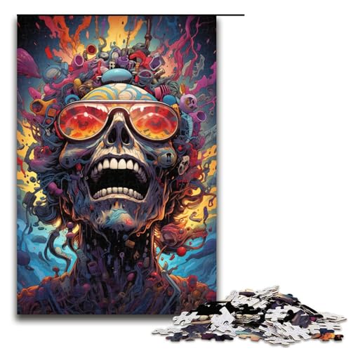 Puzzle für Erwachsene 1000 Teile buntes psychedelisches Totenkopfmonster Holzpuzzle Lernspielzeug Familienspiele 75 x 50 cm Puzzle für Erwachsene 1000 Teile buntes psychedelisches Totenkopfmonster Holzpuzzle Lernspielzeug Familienspiele 75 x 50 cm von QSYFNBZL