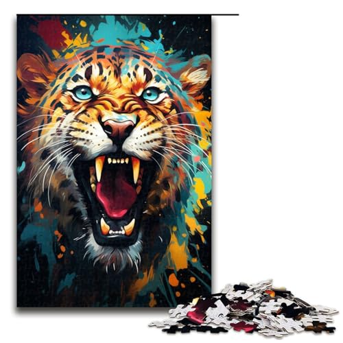 Puzzle für Erwachsene 1000 Teile exotisches buntes Tiger Puzzle für Lernspiele Herausforderungsspielzeug einzigartige Heimdekoration und Geschenke 75 x 50 cm Puzzle für Erwachsene 1000 Teile exotisches buntes Tiger Puzzle für Lernspiele Herausforderungsspielzeug einzigartige Heimdekoration und Geschenke 75 x 50 cm von QSYFNBZL
