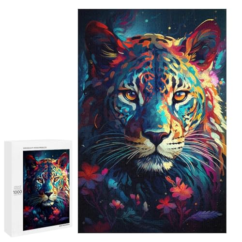 Puzzle für Erwachsene 1000 Teile farbenfroh psychedelisch Fantasie magischer Panther Puzzle Spielspielzeug lustig 75 x 50 cm Puzzle für Erwachsene 1000 Teile farbenfroh psychedelisch Fantasie magischer Panther Puzzle Spielspielzeug lustig 75 x 50 cm von QSYFNBZL