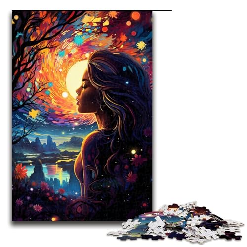 Puzzle für Erwachsene 1000 Teile farbenfroh psychedelisch Sternennacht Puzzle Spiele Spielzeug Geschenk geeignet als Schreibtischdekoration 75 x 50 cm Puzzle für Erwachsene 1000 Teile farbenfroh psychedelisch Sternennacht Puzzle Spiele Spielzeug Geschenk geeignet als Schreibtischdekoration 75 x 50 cm von QSYFNBZL