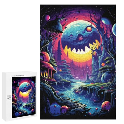 Puzzle für Erwachsene 1000 Teile farbenfroh psychedelisch Weihnachtsnacht Puzzle Spielspielzeug lustig 75 x 50 cm Puzzle für Erwachsene 1000 Teile farbenfroh psychedelisch Weihnachtsnacht Puzzle Spielspielzeug lustig 75 x 50 cm von QSYFNBZL