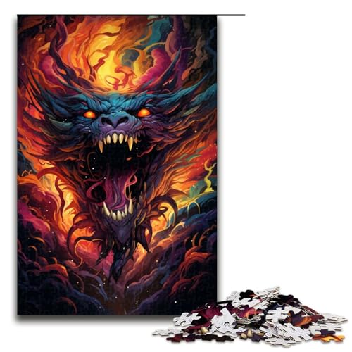 Puzzle für Erwachsene 1000 Teile farbenfroh psychedelisches Monster Schlangen Puzzle Spielspielzeug lustig 75 x 50 cm Puzzle für Erwachsene 1000 Teile farbenfroh psychedelisches Monster Schlangen Puzzle Spielspielzeug lustig 75 x 50 cm von QSYFNBZL