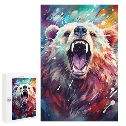 Puzzle für Erwachsene 1000 Teile farbenfrohe Psychedelia der Eisbären Geburtstagsgeschenk für Teenager ab 14 Jahren 75 x 50 cm Puzzle für Erwachsene 1000 Teile farbenfrohe Psychedelia der Eisbären Geburtstagsgeschenk für Teenager ab 14 Jahren 75 x 50 cm von QSYFNBZL