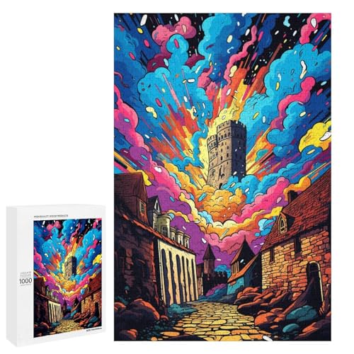 Puzzle für Erwachsene 1000 Teile farbenfrohe Psychedelia der Stadtmauern von Visby Puzzle Spiele Spielzeug Geschenk geeignet als Schreibtischdekoration 75 x 50 cm Puzzle für Erwachsene 1000 Teile farbenfrohe Psychedelia der Stadtmauern von Visby Puzzle Spiele Spielzeug Geschenk geeignet als Schreibtischdekoration 75 x 50 cm von QSYFNBZL
