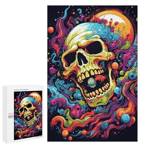 Puzzle für Erwachsene 1000 Teile farbenfrohe Psychedelia der Weltraumskelette Puzzle für Lernspiele Herausforderungsspielzeug einzigartige Heimdekoration und Geschenke 75 x 50 cm Puzzle für Erwachsene 1000 Teile farbenfrohe Psychedelia der Weltraumskelette Puzzle für Lernspiele Herausforderungsspielzeug einzigartige Heimdekoration und Geschenke 75 x 50 cm von QSYFNBZL