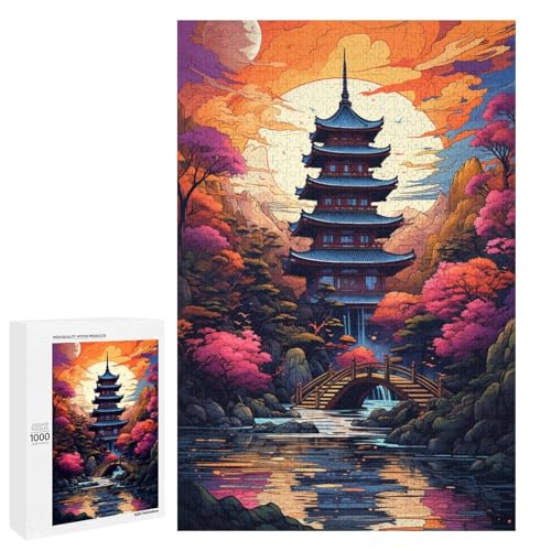 Puzzle für Erwachsene 1000 Teile farbenfrohe Psychedelia der traditionellen Pagode Puzzle für Lernspiele Herausforderungsspielzeug einzigartige Heimdekoration und Geschenke 75 x 50 cm Puzzle für Erwachsene 1000 Teile farbenfrohe Psychedelia der traditionellen Pagode Puzzle für Lernspiele Herausforderungsspielzeug einzigartige Heimdekoration und Geschenke 75 x 50 cm von QSYFNBZL