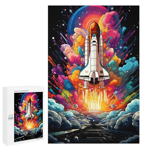 Puzzle für Erwachsene 1000 Teile farbenfrohe Psychedelia des Raumschiffs Kunstwerk Geburtstagsgeschenk Wandkunst 75 x 50 cm Puzzle für Erwachsene 1000 Teile farbenfrohe Psychedelia des Raumschiffs Kunstwerk Geburtstagsgeschenk Wandkunst 75 x 50 cm von QSYFNBZL