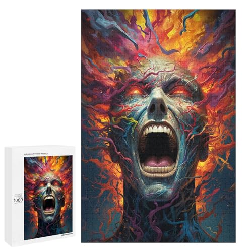 Puzzle für Erwachsene 1000 Teile farbenfrohe Psychedelia of Mutant Warriors Puzzlespiel Spielzeug lustig 75 x 50 cm von QSYFNBZL