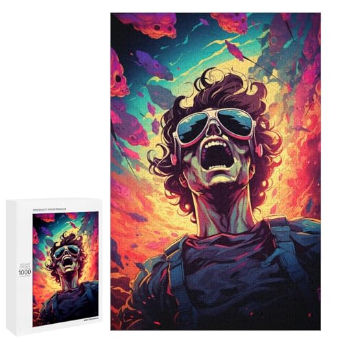 Puzzle für Erwachsene 1000 Teile farbenfrohe Psychedelia of The Savior Puzzle Lernspiele für Zuhause DIY Spielzeug tolles Geschenk für Spiele 75 x 50 cm von QSYFNBZL