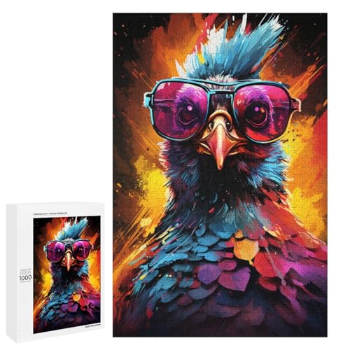 Puzzle für Erwachsene 1000 Teile farbenfrohe Psychedelia von Quail Toy intellektuelles Spiel ganze Familie 75 x 50 cm von QSYFNBZL