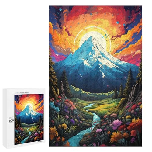 Puzzle für Erwachsene 1000 Teile farbenfrohe Psychedelie der skandinavischen Berge lustiges Puzzle für die ganze Familie tolles Geschenk für Teenager ab 14 Jahren 75 x 50 cm Puzzle für Erwachsene 1000 Teile farbenfrohe Psychedelie der skandinavischen Berge lustiges Puzzle für die ganze Familie tolles Geschenk für Teenager ab 14 Jahren 75 x 50 cm von QSYFNBZL