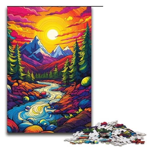 Puzzle für Erwachsene 1000 Teile farbenfrohe Sonnenuntergangsberge Geburtstagsgeschenk für Teenager ab 14 Jahren 75 x 50 cm Puzzle für Erwachsene 1000 Teile farbenfrohe Sonnenuntergangsberge Geburtstagsgeschenk für Teenager ab 14 Jahren 75 x 50 cm von QSYFNBZL