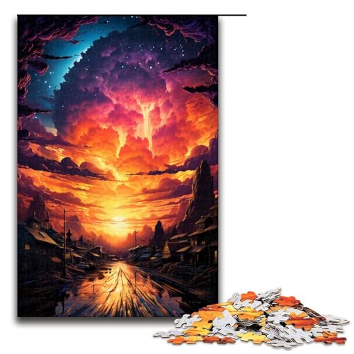 Puzzle für Erwachsene 1000 Teile farbenfrohe Sonnenuntergangsstadt Holzpuzzle Lernspielzeug Familienspiele 75 x 50 cm Puzzle für Erwachsene 1000 Teile farbenfrohe Sonnenuntergangsstadt Holzpuzzle Lernspielzeug Familienspiele 75 x 50 cm von QSYFNBZL