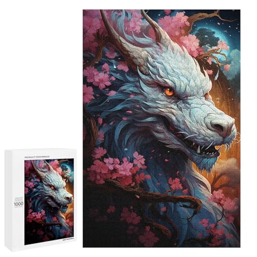 Puzzle für Erwachsene 1000 Teile farbenfrohe psychedelische Drachen und Kirschblüten Japanisches Muster hilft beim Zusammenbauen trainiert das Gehirn Macht süchtig und fördert die Geduld 75 x 50 cm Puzzle für Erwachsene 1000 Teile farbenfrohe psychedelische Drachen und Kirschblüten Japanisches Muster hilft beim Zusammenbauen trainiert das Gehirn Macht süchtig und fördert die Geduld 75 x 50 cm von QSYFNBZL