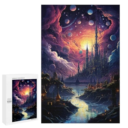 Puzzle für Erwachsene 1000 Teile farbenfrohe psychedelische Fantasiestadt Heimdekoration Puzzlespielzeug Geschenk für die ganze Familie 75 x 50 cm Puzzle für Erwachsene 1000 Teile farbenfrohe psychedelische Fantasiestadt Heimdekoration Puzzlespielzeug Geschenk für die ganze Familie 75 x 50 cm von QSYFNBZL